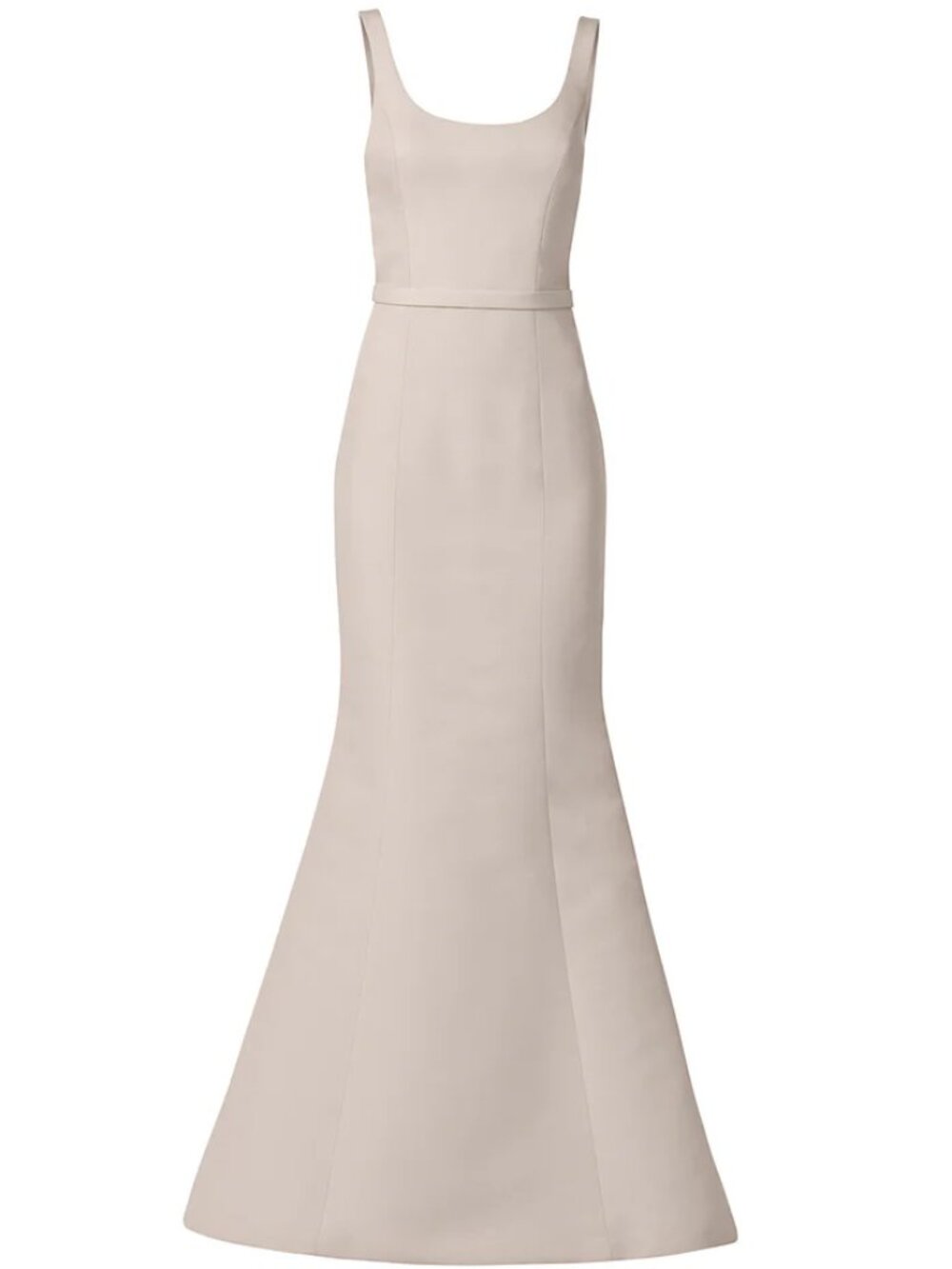 Champagne Scoop Neck Fitted Faille Gown Style Bentley Size 10